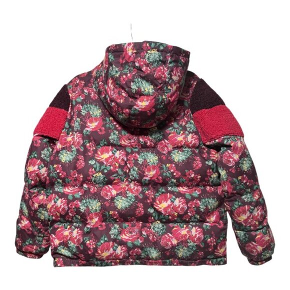 LEVI'S WOMEN'S MOLLY SHERPA LINED FLORAL PUFFER JACKET COAT HOODED - Picture 6 of 6